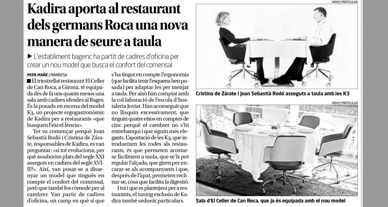 UNA NUEVA FORMA DE SENTARSE EN LA MESA